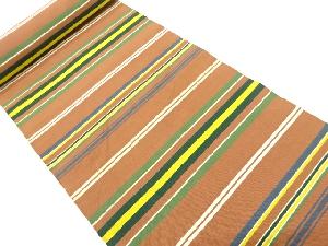 アンティーク　綴れ　横段模様織り出し　八寸帯地反物